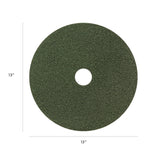 Americo® Black Diamond 3000 Grit Diamond Pad, 13" Diameter, Black/Green, 2/Carton (AM7442413) Case of 2