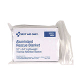 First Aid Only™ SmartCompliance Aluminized Rescue Blanket, 52 x 84, Silver (FAO91354) Each