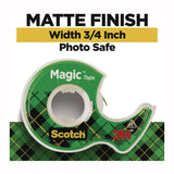 Scotch® Magic Tape in Handheld Dispenser, 1" Core, 0.75" x 50 ft, Clear, 2/Pack (MMM70005148088) Pack of 2