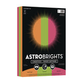 Astrobrights® Color Cardstock -"Bright" Assortment, 65 lb Cover Weight, 8.5 x 11, Assorted, 150/Pack (WAU91074) Pack of 150