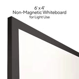 TRU RED™ Melamine Dry Erase Board, 72" x 48", White Surface, Black Aluminum Frame (TUDTR59365) Each