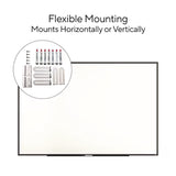 TRU RED™ Melamine Dry Erase Board, 72" x 48", White Surface, Black Aluminum Frame (TUDTR59365) Each