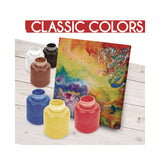 Crayola Acrylic Paint Set, Six Assorted Classic Colors, 2 oz Bottles, 6/Box (CYO1388272) Box of 6