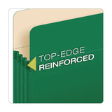 Pendaflex Reinforced File Pocket, 5.25" Expansion, Letter Size, Green (PFX1534GGRE10) Each