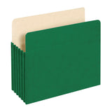Pendaflex Reinforced File Pocket, 5.25" Expansion, Letter Size, Green (PFX1534GGRE10) Each