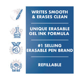 Pilot® FriXion Ball Clicker Erasable Gel Pen, Retractable, Fine 0.7 mm, Black Ink, Black Barrel, 2/Pack (PIL31460) Pack of 2