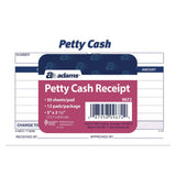 Adams® Petty Cash Receipts, One-Part (No Copies), 5 x 3.5, 50 Receipts/Pad, 12 Pads/Pack (ABF9672ABF) Pack of 12