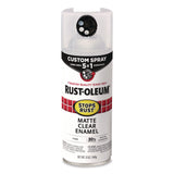 Rust-Oleum® Stops Rust 5-in-1 Spray Paint, Matte Clear, 12 oz Aerosol Can (RST376868) Each