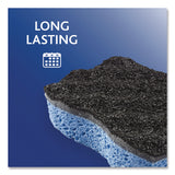 O-Cedar® Scrunge Heavy-Duty Sponge, 2.63" x 4.25", 1" Thick, Black/Blue, 2/Pack, 8 Packs/Carton (FHD148377CT) Case of 8