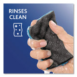 O-Cedar® Scrunge Heavy-Duty Sponge, 2.63" x 4.25", 1" Thick, Black/Blue, 2/Pack, 8 Packs/Carton (FHD148377CT) Case of 8