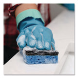 O-Cedar® Scrunge Heavy-Duty Sponge, 2.63" x 4.25", 1" Thick, Black/Blue, 2/Pack, 8 Packs/Carton (FHD148377CT) Case of 8
