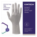 Kimtech™ STERLING Nitrile-Xtra Exam Gloves, Powder-Free, AQL 1.0, Large, 3.5 mil Thick, 12" Long, Gray, 100/Box, 10 Boxes/Carton (ANS53140) Case of 1000