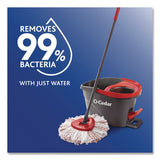 O-Cedar® EZWring Deep Clean Refill, Patented Microfiber, Custom Size for EZ Wring Mop Systems, Red/White, 4/Carton (FHD170500CT) Case of 4