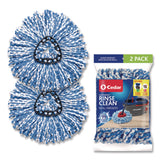 O-Cedar® Rinse Clean Refill, Microfiber, Custom Size for Rinse Clean Mop System, Blue/White, 2/Pack, 6 Packs/Carton (FHD172092CT) Case of 6