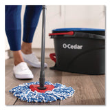 O-Cedar® Rinse Clean Refill, Microfiber, Custom Size for Rinse Clean Mop System, Blue/White, 2/Pack, 6 Packs/Carton (FHD172092CT) Case of 6