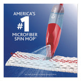 O-Cedar® ProMist MAX Spray Mop, Red/White/Gray Microfiber Head, 48" Red/Black/Gray Plastic Handle, 4/Carton (FHD173563CT) Case of 4