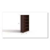Alera Seville Bookcase, Five-Shelf, 36" x 14" x 65", Mahogany (ALESVBC6536MY) Each