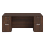 Alera Seville Series Double Pedestal Desk, 72" x 36" x 29", Mahogany (ALESVDP7236MY) Each