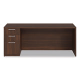 Alera Seville Series Credenza with Pedestal, Left Pedestal, 72w x 24d x 29h, Mahogany (ALESVLSPC7224MY) Each