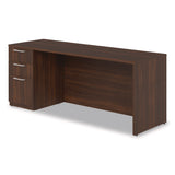 Alera Seville Series Credenza with Pedestal, Left Pedestal, 72w x 24d x 29h, Mahogany (ALESVLSPC7224MY) Each