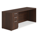 Alera Seville Series Credenza with Pedestal, Left Pedestal, 72w x 24d x 29h, Mahogany (ALESVLSPC7224MY) Each