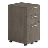 Alera Seville Series Mobile Pedestal, Left/Right, 3-Drawer: Box/Box/File, Legal, Walnut, 15" x 18" x 27" (ALESVMPBBFWA) Each
