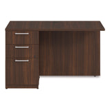 Alera® Seville Series Desk Return with Pedestal, Left, 48" x 24" x 29", Mahogany (ALESVRLP4824MY) Each