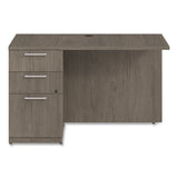 Alera® Seville Desk Return with Pedestal, Left, 48" x 24" x 29", Walnut (ALESVRLP4824WA) Each