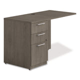 Alera® Seville Desk Return with Pedestal, Left, 48" x 24" x 29", Walnut (ALESVRLP4824WA) Each