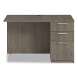 Alera® Seville Desk Return with Pedestal, Right, 48" x 24" x 29", Walnut (ALESVRRP4824WA) Each