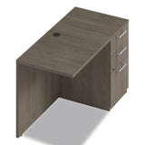 Alera® Seville Desk Return with Pedestal, Right, 48" x 24" x 29", Walnut (ALESVRRP4824WA) Each