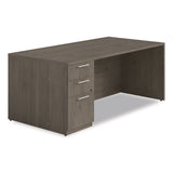 Alera Seville Series Single Pedestal Desk, Left Pedestal, 72" x 36" x 29", Walnut (ALESVSPL7236WA) Each