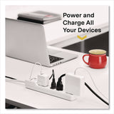 NXT Technologies™ 6-Outlet Surge Protector, 6 AC Outlets, 12 ft Cord, 900 J, White (NXTNX61425) Each