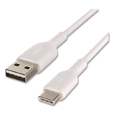 Belkin® BOOST CHARGE USB-C to USB-A Cable, 3.3 ft, White, 2/Pack (BLKCAB001BT1MWH) Each