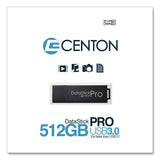 Centon DataStick Pro USB 3.2 Type A Flash Drive, 512 GB, Black (CELS1U3P6512G) Each