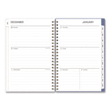 Cocorrina Weekly/Monthly Planner, Pastel Paisley Artwork, 8 x 5, Blue/Pink/White Cover, 12-Month (Jan to Dec): 2025 (BLS14369425) Each