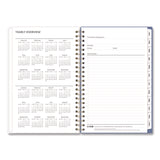 Cocorrina Weekly/Monthly Planner, Pastel Paisley Artwork, 8 x 5, Blue/Pink/White Cover, 12-Month (Jan to Dec): 2025 (BLS14369425) Each