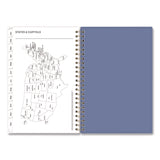 Cocorrina Weekly/Monthly Planner, Pastel Paisley Artwork, 8 x 5, Blue/Pink/White Cover, 12-Month (Jan to Dec): 2025 (BLS14369425) Each