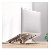 OTM Essentials™ Portable Laptop Riser Stand, 11.85" x 2.5" to 5.5", Silver (CELOBA2E) Each