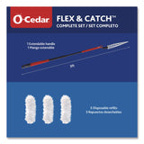 O-Cedar® Flex and Catch Heavy-Duty Dusting Kit, 1 Duster Wand and 3 Refills, 6/Carton (FHD172148CT) Case of 6