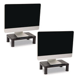 Mind Reader Adjustable Rectangular Monitor Stand, 14.5" x 10.5" x 2.5" to 5.25", Black, Supports 50 lb, 2/Pack (EMS2SMPLMONBLK) Each
