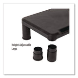 Mind Reader Adjustable Rectangular Monitor Stand, 14.5" x 10.5" x 2.5" to 5.25", Black, Supports 50 lb, 2/Pack (EMS2SMPLMONBLK) Each