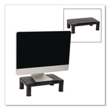 Mind Reader Adjustable Rectangular Monitor Stand, 14.5" x 10.5" x 2.5" to 5.25", Black, Supports 50 lb, 2/Pack (EMS2SMPLMONBLK) Each
