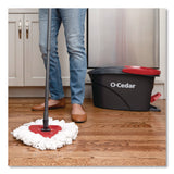 O-Cedar® EZWring Spin Mop Refill, Patented Microfiber, Custom Size for EZ Wring Mop Systems, White, 2/Pack, 4 Packs/Carton (FHD172385CT) Case of 4