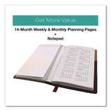 Global Printed Products Deluxe Weekly/Monthly Pocket Planner, 6 x 3.5, Black/Brown Two-Tone Cover, 14-Month: Nov 2024 to Dec 2025 (GPUSPLS25BRN36) Each