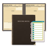 Global Printed Products Meeting Notes Book, Space for Up to 159 Meetings, Meeting-Minutes/Notes Format, Black/Gold Cover, (80) 11 x 8.5 Sheets (GPUSPLS0118BK) Each