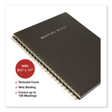 Global Printed Products Meeting Notes Book, Space for Up to 159 Meetings, Meeting-Minutes/Notes Format, Black/Gold Cover, (80) 11 x 8.5 Sheets (GPUSPLS0118BK) Each