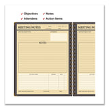 Global Printed Products Meeting Notes Book, Space for Up to 159 Meetings, Meeting-Minutes/Notes Format, Black/Gold Cover, (80) 11 x 8.5 Sheets (GPUSPLS0118BK) Each