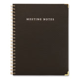 Global Printed Products Meeting Notes Book, Space for Up to 159 Meetings, Meeting-Minutes/Notes Format, Black/Gold Cover, (80) 11 x 8.5 Sheets (GPUSPLS0118BK) Each