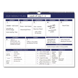 Global Printed Products Weekly Family Planner, 17 x 13, White/Blue Sheets, 52 Weeks: Undated (GPUSPLS0079) Each